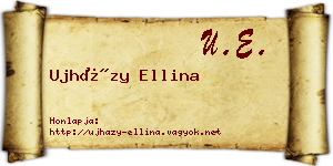 Ujházy Ellina névjegykártya